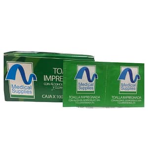 Toallas con Clorhexidina y Alcohol