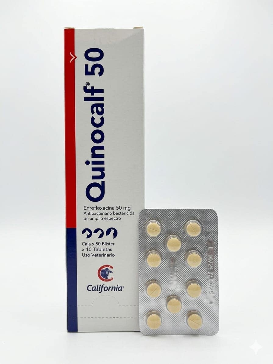 ENROFLOXACINA 50 MG TB BLISTER X 10 – QUINOCALF